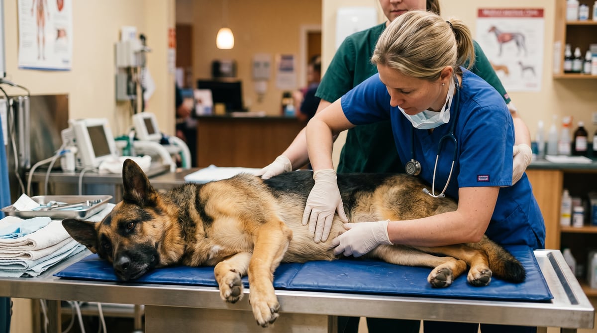 Coverbild: Magendrehung beim Hund: Notfall-OP-Kosten und Wartezeit