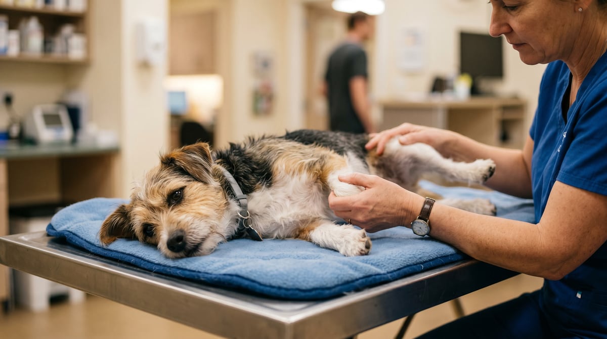 Coverbild: Patellaluxation beim Hund: OP-Kosten, Verlauf und was die Versicherung übernimmt