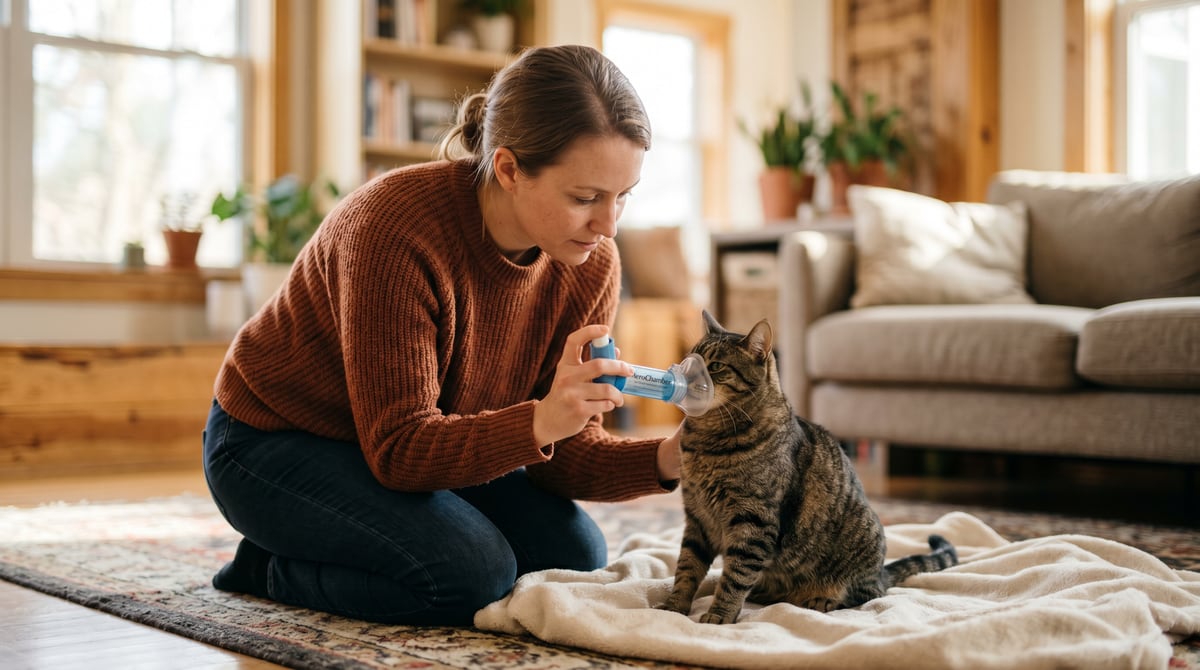 Coverbild: Felines Asthma: Behandlung, Kosten und Versicherung bei der Katze