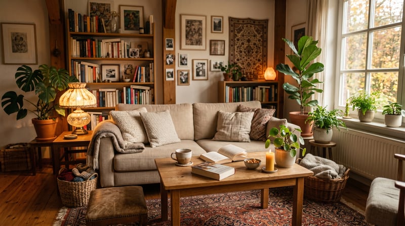 Helles modernes Loft-Wohnzimmer mit Designermöbeln — Hausrat- und Wohngebäudeversicherung