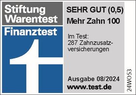 Stiftung Warentest Finanztest 08/2024 — Mehr Zahn 100 Bestnote
