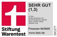 Stiftung Warentest — Barmenia Beihilfe-Tarife, SEHR GUT (1,3), Finanzen 04/2025
